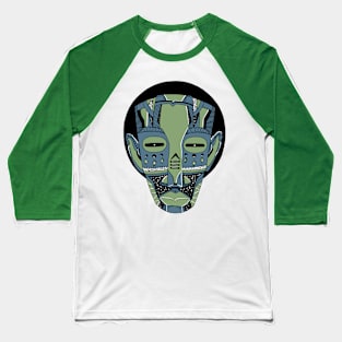 Mellow Cool African Mask No 3 Baseball T-Shirt